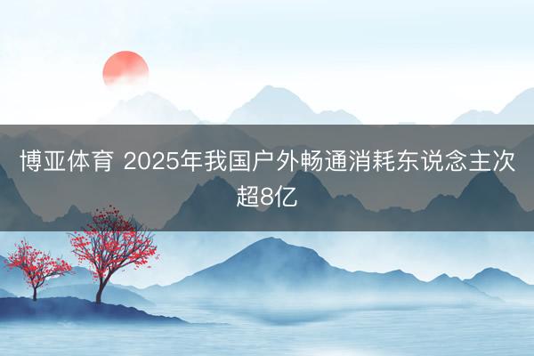 博亚体育 2025年我国户外畅通消耗东说念主次超8亿