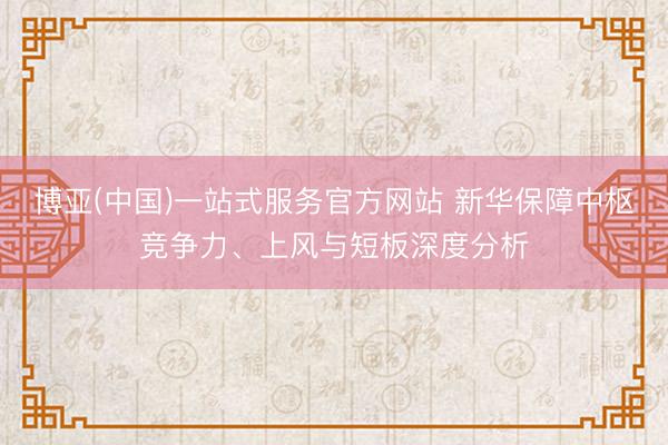 博亚(中国)一站式服务官方网站 新华保障中枢竞争力、上风与短板深度分析