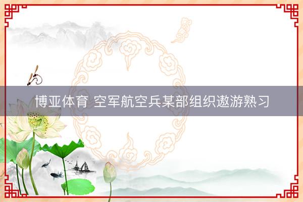 博亚体育 空军航空兵某部组织遨游熟习