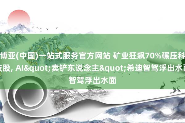 博亚(中国)一站式服务官方网站 矿业狂飙70%碾压科技股， AI"卖铲东说念主"希迪智驾浮出水面