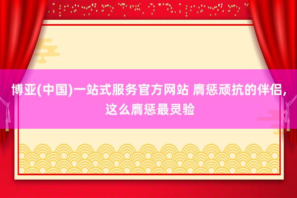 博亚(中国)一站式服务官方网站 膺惩顽抗的伴侣, 这么膺惩最灵验